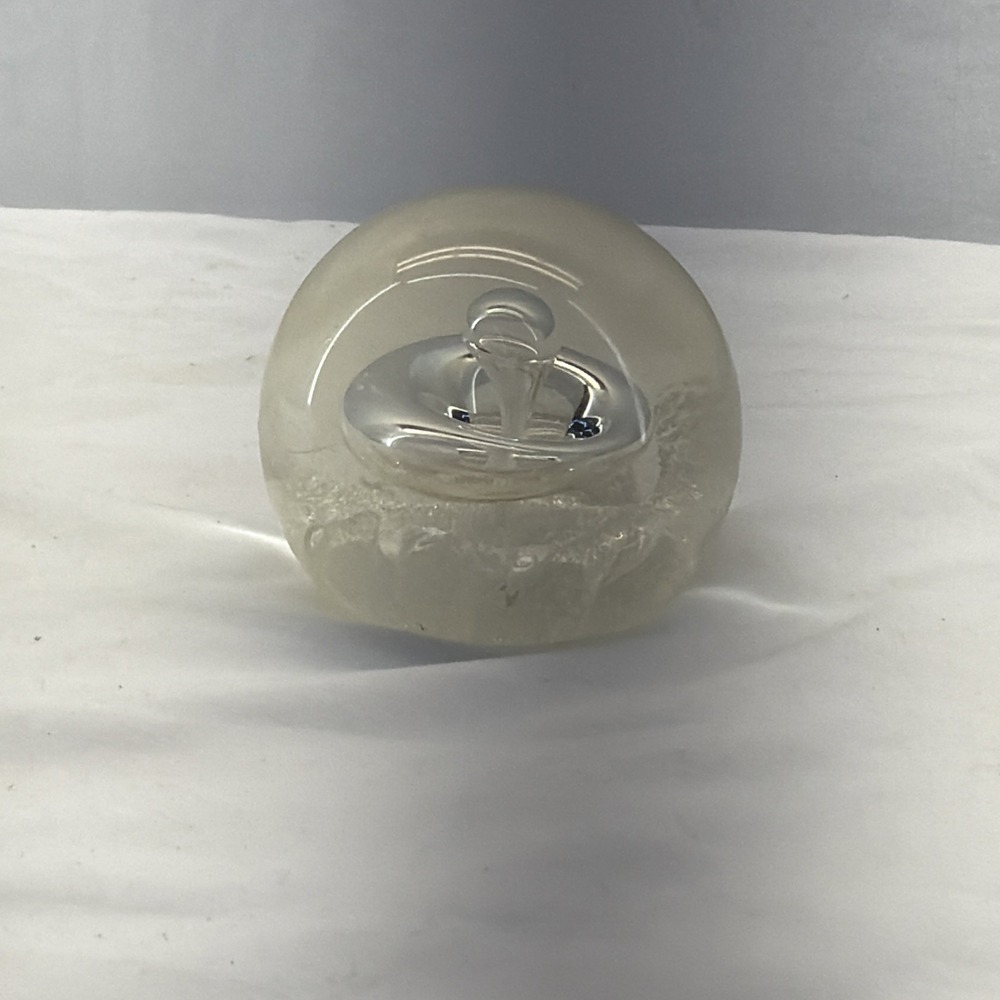 SELKIRK Glass Scotland Clear‎ Paperweight,